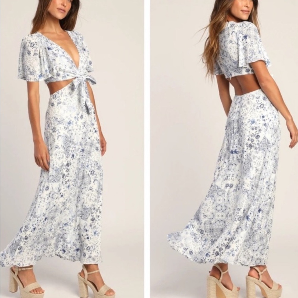 Lulus stroll the avenue floral dress size XS